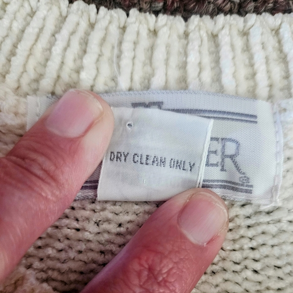 Doncaster Size L Cream Chenille Tunic Sweater - Picture 6 of 6